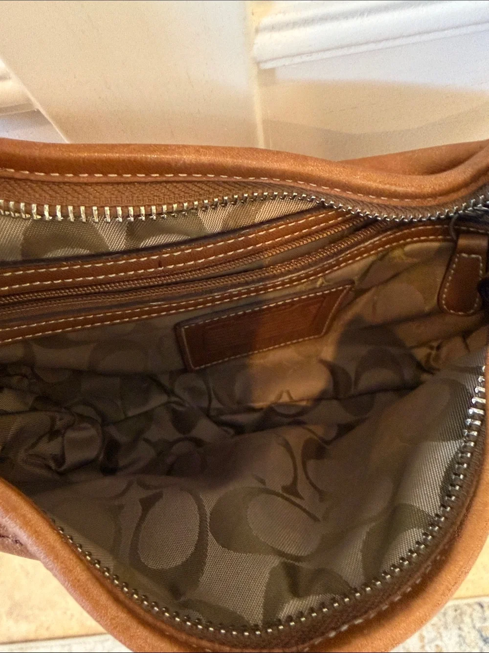 Vintage Coach Tan SoHo Mini Hobo Purse 4283 - Picture 6 of 12